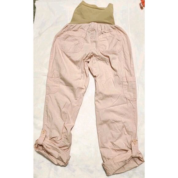 Motherhood Maternity Women's Baby Pink Cargo Capris Size Medium - Picture 2 of 7
